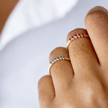 Load image into Gallery viewer, 9kt gold Petite Sapphire Stacking Ring
