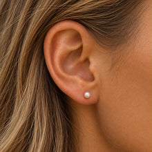 Load image into Gallery viewer, 9kt Gold Dainty Pearl Studs