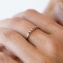 Load image into Gallery viewer, 9kt Gold Petite Ruby Stacking Ring