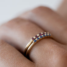 Load image into Gallery viewer, 9kt gold Petite Sapphire Stacking Ring