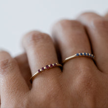 Load image into Gallery viewer, 9kt Gold Petite Ruby Stacking Ring