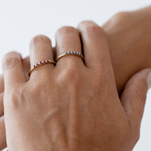 Load image into Gallery viewer, 9kt gold Petite Sapphire Stacking Ring