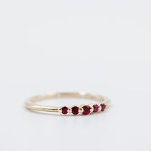 Load image into Gallery viewer, 9kt Gold Petite Ruby Stacking Ring