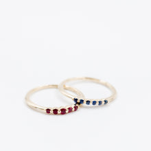 Load image into Gallery viewer, 9kt gold Petite Sapphire Stacking Ring