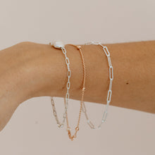 Load image into Gallery viewer, Silver Paperclip Bracelet