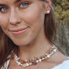 Load image into Gallery viewer, The Serenity gemstone and pearl necklace