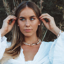Load image into Gallery viewer, The Serenity gemstone and pearl necklace
