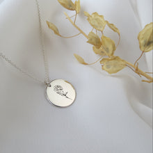 Load image into Gallery viewer, Birth Flower Pendant Necklace