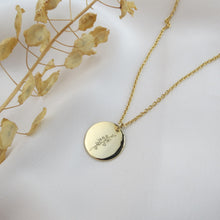 Load image into Gallery viewer, Birth Flower Pendant Necklace