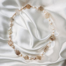 Load image into Gallery viewer, The Serenity gemstone and pearl necklace