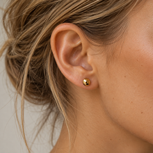 Load image into Gallery viewer, 9kt Gold Pebble Stud Earrings
