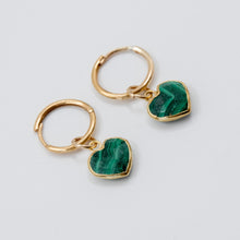 Load image into Gallery viewer, Malachite Heart Charm

