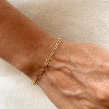 Load image into Gallery viewer, 9kt Gold Mini Paperclip Bracelet
