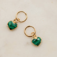 Load image into Gallery viewer, Malachite Heart Charm
