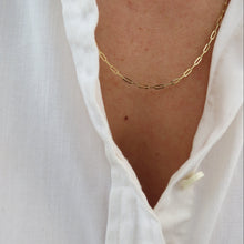 Load image into Gallery viewer, 9kt Gold Mini Paperclip Necklace
