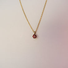 Load image into Gallery viewer, 9kt Gold Round Garnet Pendant

