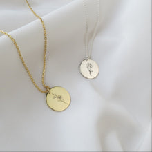 Load image into Gallery viewer, Birth Flower Pendant Necklace
