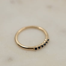 Load image into Gallery viewer, 9kt gold Petite Sapphire Stacking Ring
