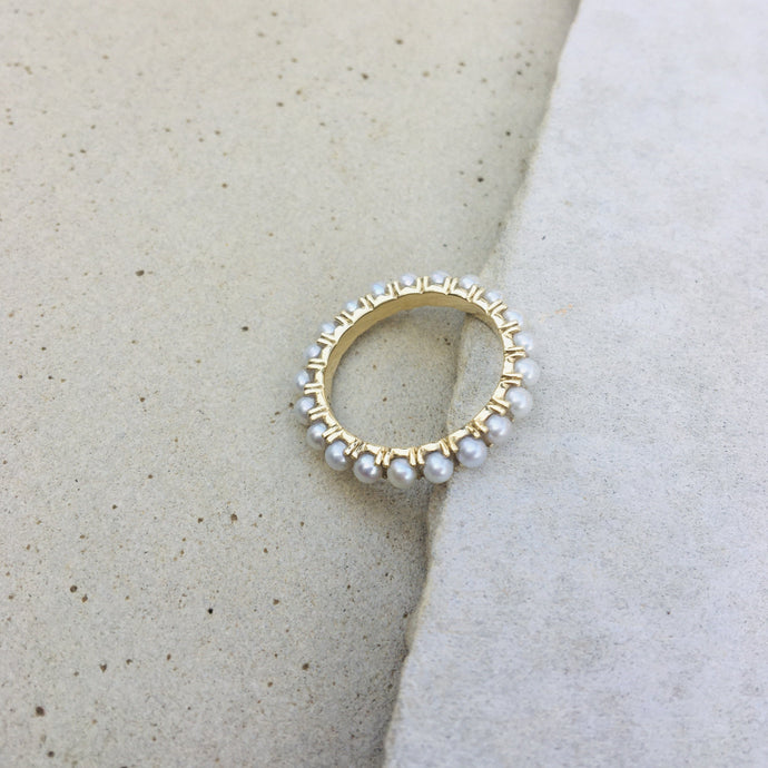 Silver Infinity Symbol Ring with Real Pearl - Pearl Jewelry - Apearl