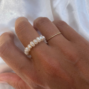 Infinity freshwater pearl ring